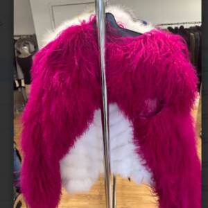Fuschia Mongolian Lamb Sleeves