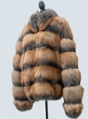 MENS FULL SKIN FOX JACKET MULTI NATURAL