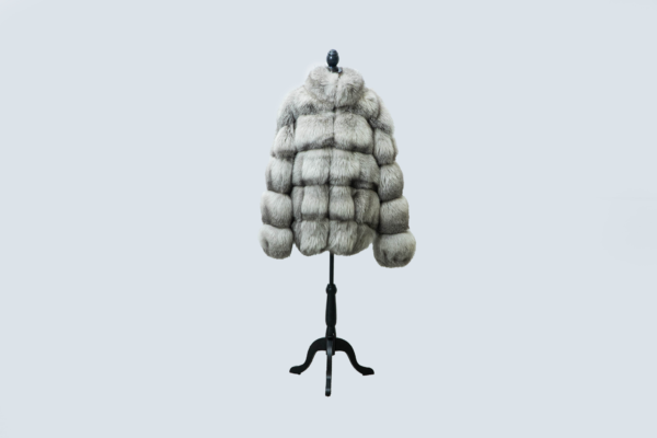 MENS FULL SKIN FOX JACKET-Silver Fox