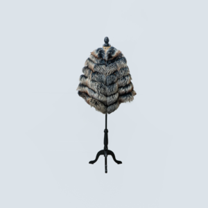 Hued Haute: Multicolor Dyed Silver Fox Poncho