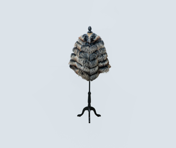 Hued Haute: Multicolor Dyed Silver Fox Poncho