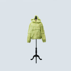 WOMENS LIME GREEN RABBIT JACKET