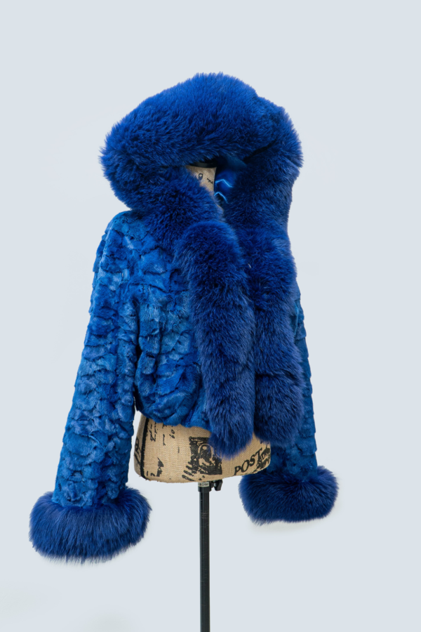 Royal Indigo Mink Hoodie: Where Class Meets Funk